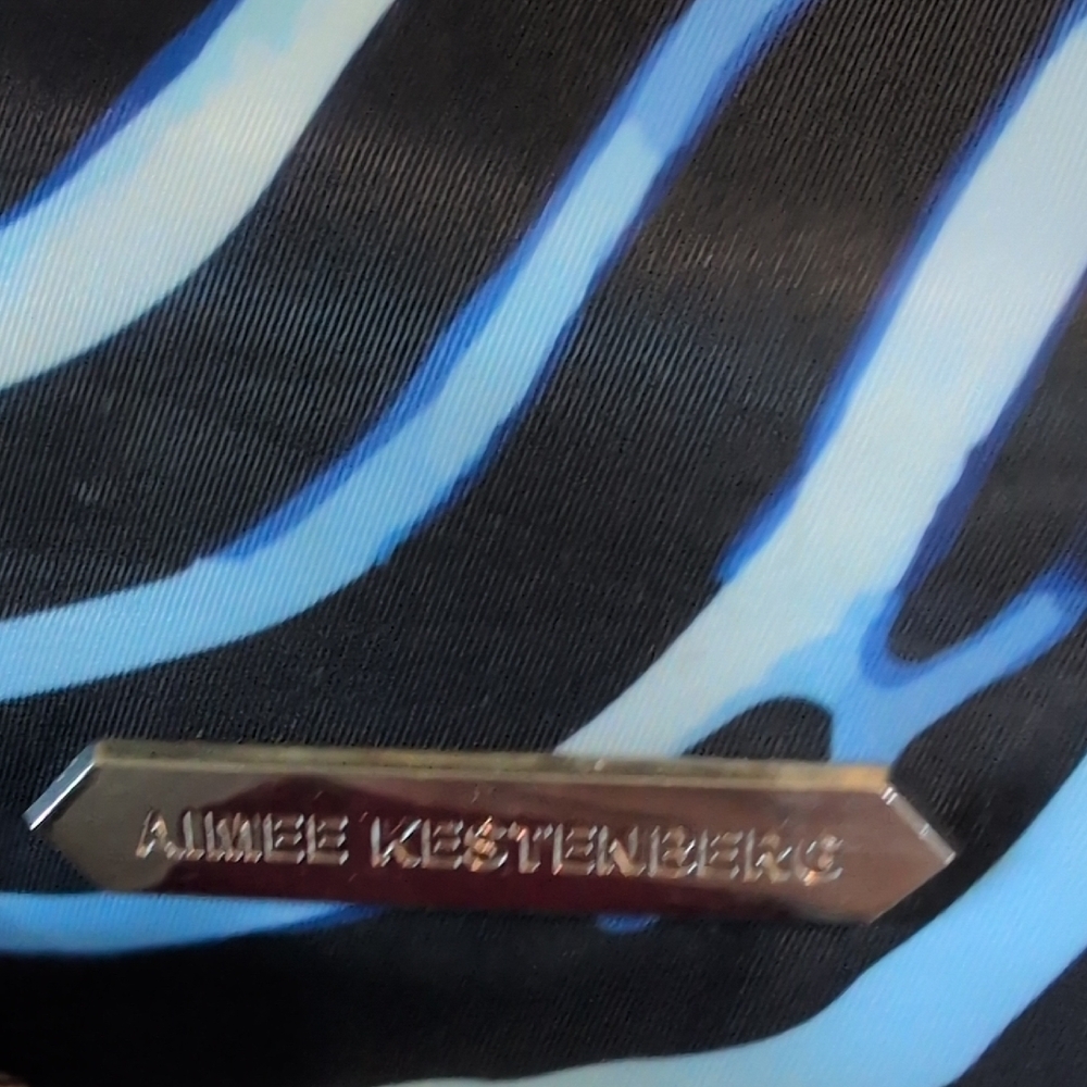 Aimee Kestenberg Black and Blue Patterned Cosmetics Bag - Picture 2 of 7
